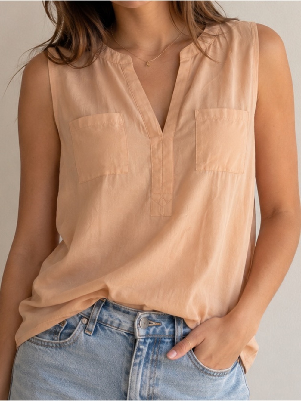 Ann Taylor Loft Size XS Top Brand New Orange Sleeveless Women’s Blouse